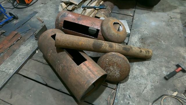 Простая печка в Гараж с дожигом Пиролизных газов своими Руками.