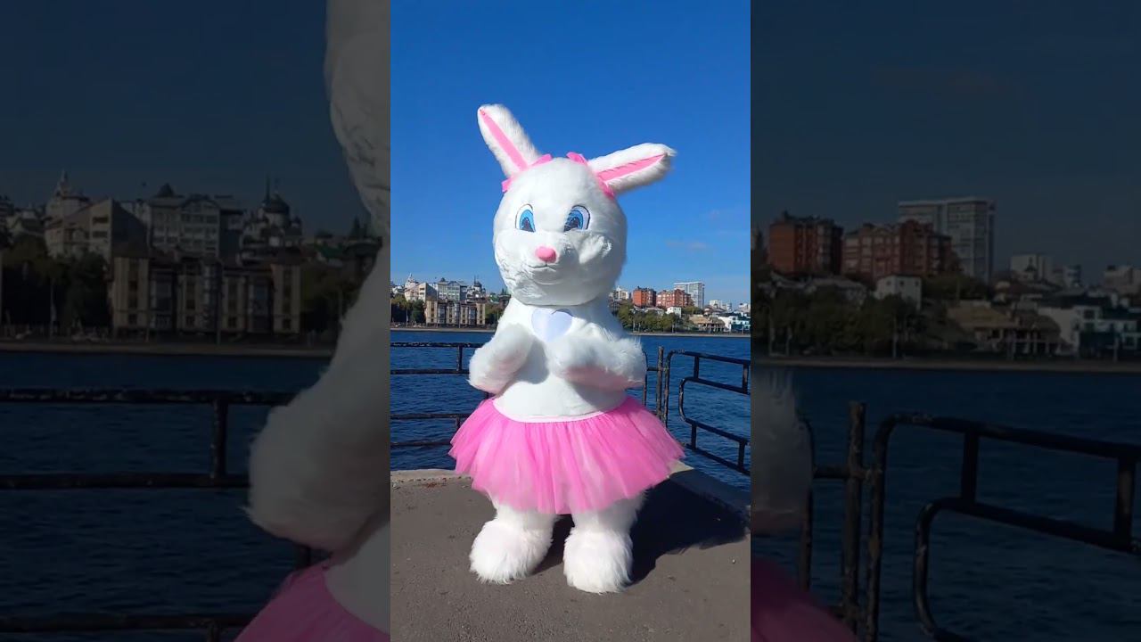 Надувной костюм зайчик Мила