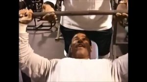Kevin Levrone training chest and shoulders