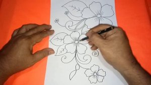 How to draw "BATIK" design #21