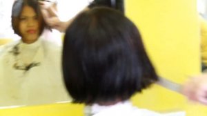 Barbershop girl short buzzcut