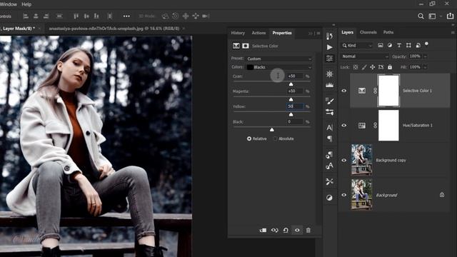 Moody Dark Blue Color Grading Effect in Photoshop + FREE Photoshop Action