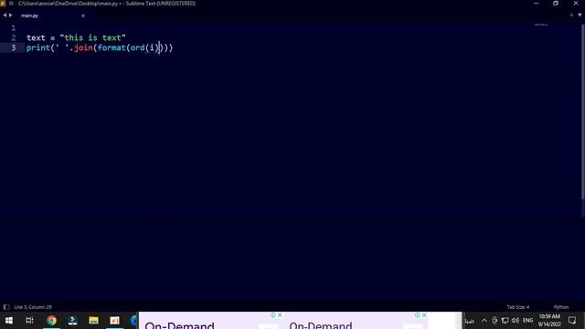 how to convert text to Binary using python смотреть онлайн