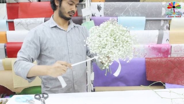 How To Make Bridal Bouquet || Wedding Gypsophila Bouquet.