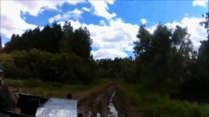 вездеход болотоход каракат с поворотным мостом, дорога на озеро