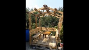 Беседка из поддонов ЗА 1 ДЕНЬ