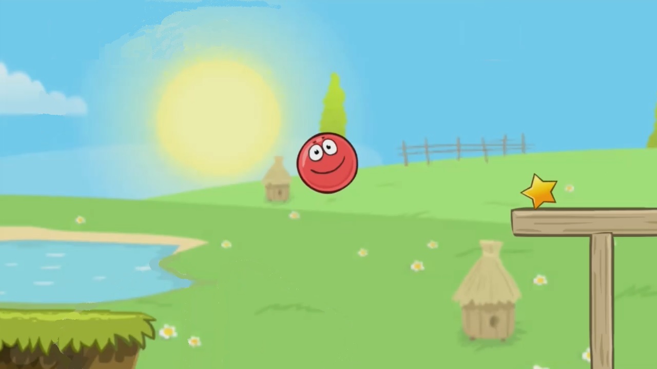 Red ball 4 зеленые холмы. Игра красный шарик 4 зеленые холмы картинки.