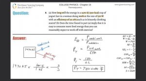 15.8 | How long will the energy in a 1470-kJ (350-kcal) cup of yogurt last in a woman doing work at