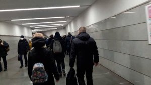 бкл Западный переход с хорошевской на полежаевскую по крайнему эскалатору
