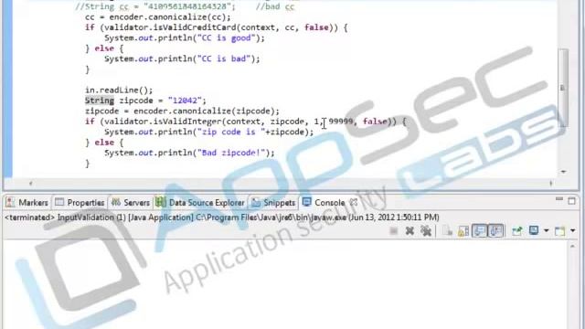 Java Secure Coding: Input Validation 2 5 ESAPI Input Validation