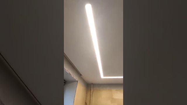 потолок на кухне, световые линии смотреть онлайн