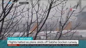 Flights halted in Istanbul as plane skids off Sabiha Gokcen Airport