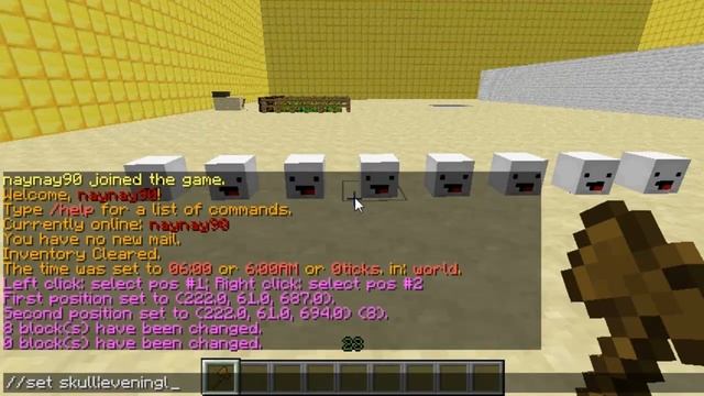 Minecraft - How to get player skulls / heads with world edit! смотреть онлайн