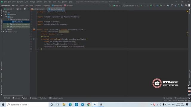 Creating stop watch in android studio in JAVA смотреть онлайн