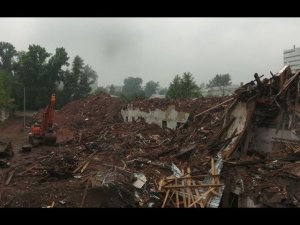 Снос здания профилактория ТГУ в центре Томска завершен