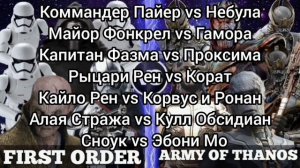 (MCU) Армия Таноса vs Первый Орден (STAR WARS)