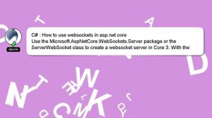 C# : How to use websockets in asp.net core