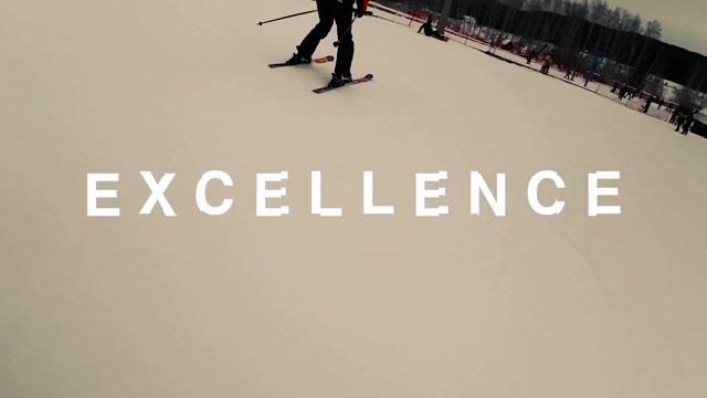 Жена, совсем недавно на лыжи встала, делает успехи) смотреть онлайн