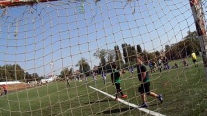 На линии ворот...вместе с отцом!