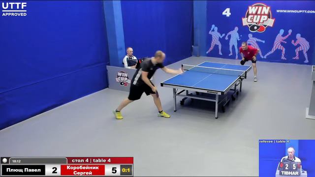 23:45 Плющ Павел 0:3 Коробейник Сергей стол 4 ЮГ-4 11.06.21
