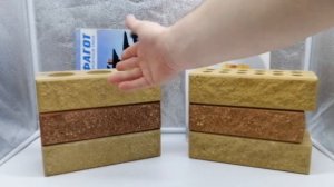 Облицовочный кирпич ЛИТОС размеры, и кирпич ФАГОТ (фактура Колотый с фаской)