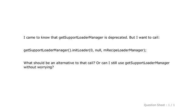 Android : What is the appropriate replacement of deprecated getSupportLoaderManager()? смотреть онлайн