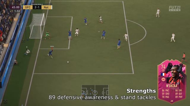 74 SILVER STARS EVAN N'DICKA PLAYER REVIEW - FIFA 21 смотреть онлайн