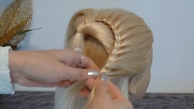 Красивая/простая причёска с плетением на средние/длинные волосы для девочек в школу. смотреть онлайн