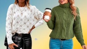 Нарядный свитер спицами  для женщин