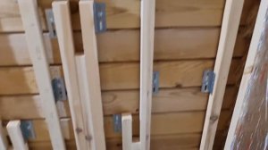 Каркас на скользящем крепеже в парной