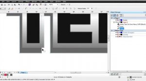 Эффект объёмного текста Corel Draw