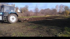 Вспашка огорода трактором МТЗ-82.1 /ПОСЛЕ ДОЖДЕЙ\
