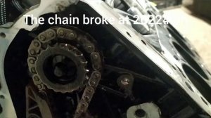 BMW N47 engine timing chain broken. Обрыв цепи привода ГРМ двигателя BMW N47