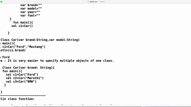 kotlin class and objects