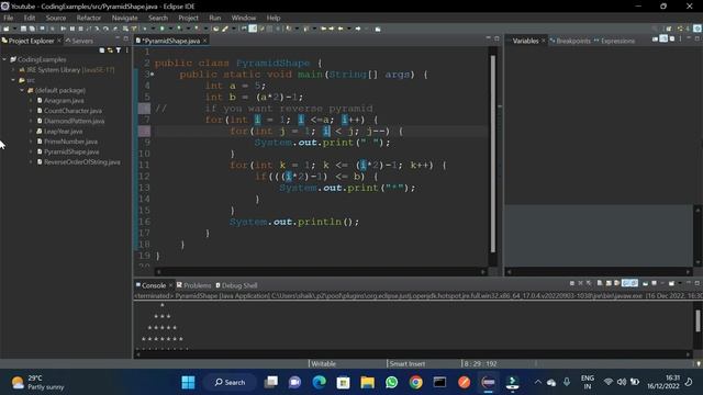 Java Code To Create Pyramid Pattern | Pyramid Pattern Programs in Java смотреть онлайн