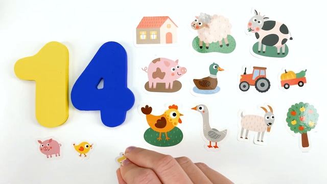 Весёлые Наклейки - Учимся Считать до 20!