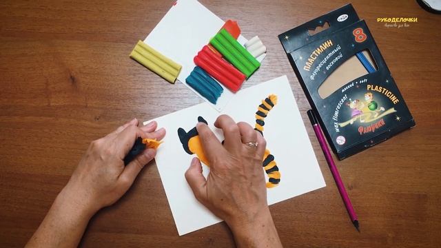 Как слепить кота из пластилина? / Пластилинография смотреть онлайн
