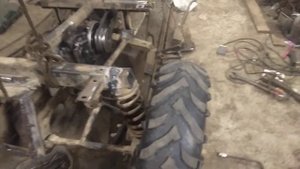 Муравей, адаптация колес от квадроцикла.