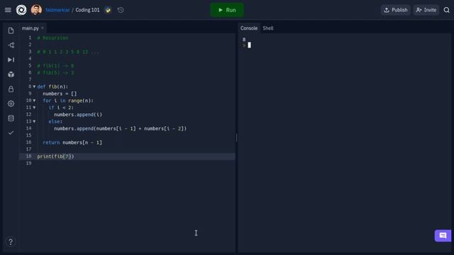 Coding 101 with python:  Recursion