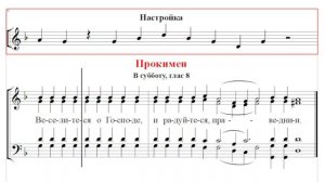🎼 Прокимен в субботу, глас 8 (бас) Веселитеся о Господе, и радуйтеся, праведнии
