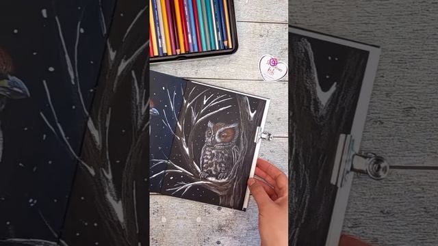 Цветные карандаши на чёрной бумаге.#art #sketch #draving #pencildrawing смотреть онлайн