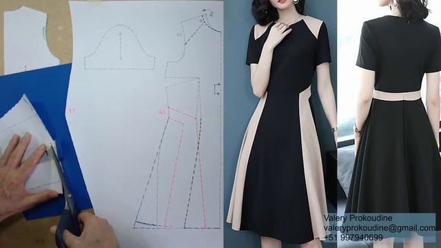 моделируем платье Modelado De Vestido  #курсыкройкиишитья #diseñodemodas #валерийпрокудиншитьё