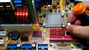 Ремонт материнской платы ASUS P5B стандартная болячка.
