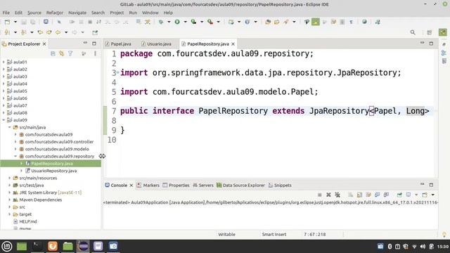 Spring Boot - Aula 09:  Criando relacionamento @ManyToMany entre Usuário e Papel (Spring Security)