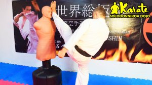 Связка с очень эффектным ударом в каратэ учи хайсоку гери | Punch in karate uchi haisoku geri