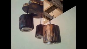 Светильник из дерева Часть 2