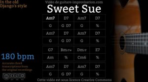Sweet Sue (180 bpm) - Gypsy jazz Backing track / Jazz manouche