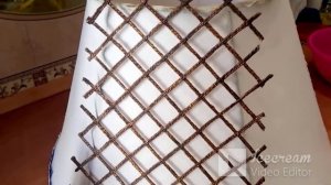 Переделываю старый торшер .Абажур - делаю решетку из джута. Часть 1