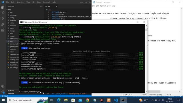 Create Laravel 10.x New Project and Build Login and Register Pages in Hindi/Urdu Stepby StepTutoria