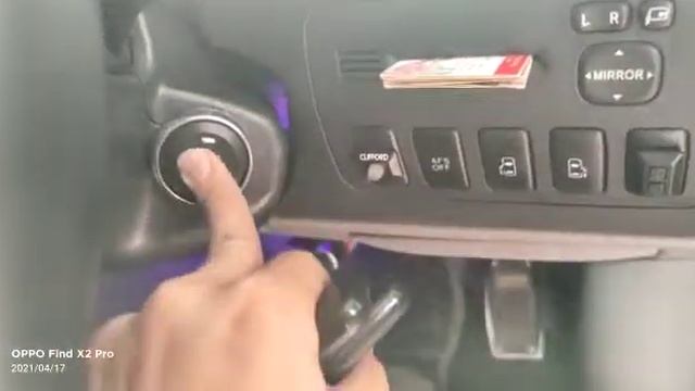 Leon Toyota Alphard ANH10 PKE Fully Keyless smart alarm system Push start button engine auto start смотреть онлайн